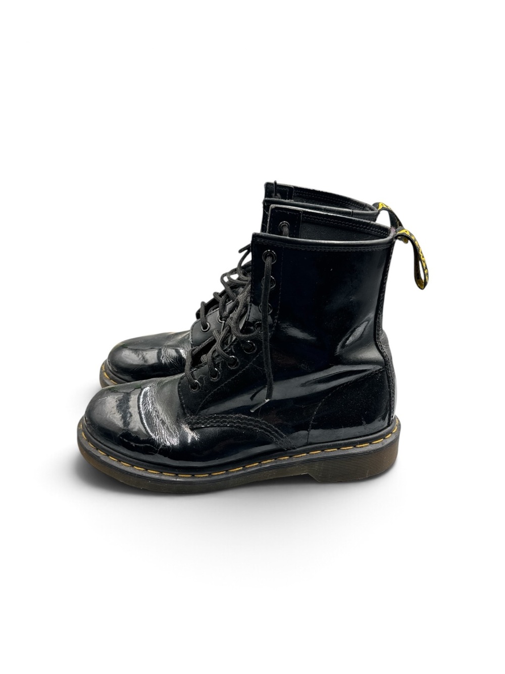 Dr Martens Black Patent Shiny Leather Classic The Original Boots size 8 - 8.5